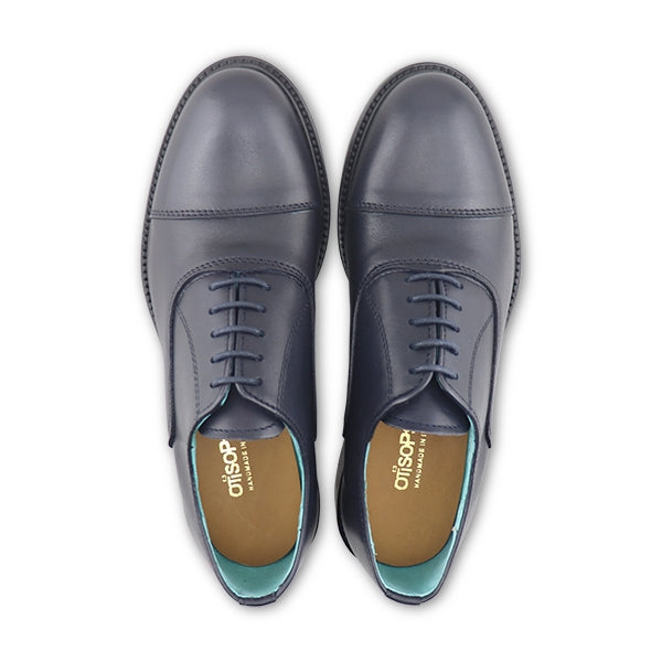 Francesina blu in pelle