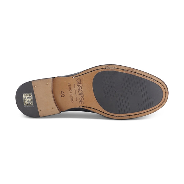 Slippers in pelle nera