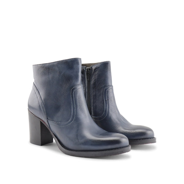 Stivaletti in pelle blu