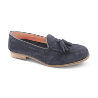 Mocassini camoscio blu