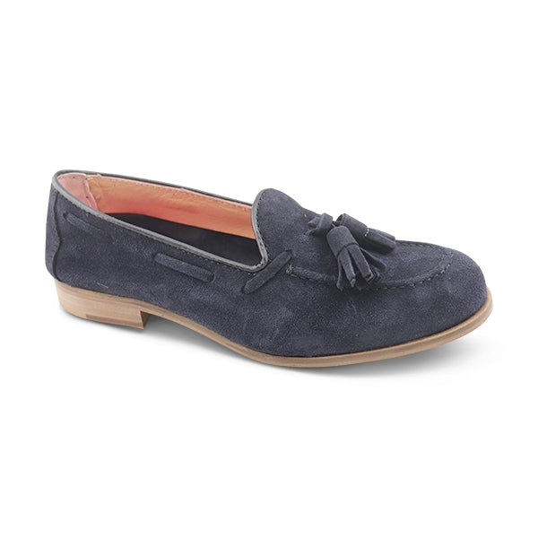 Mocassini camoscio blu