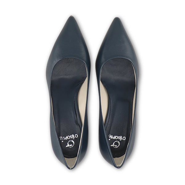 Navy nappa pumps with 50mm heel