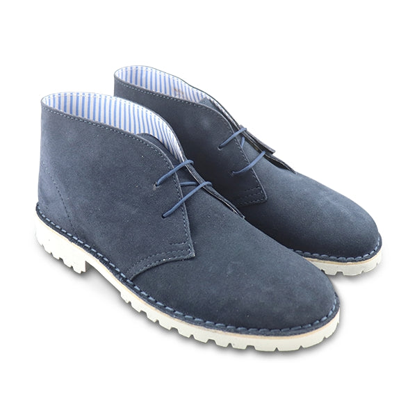 Polacchina Vibram in camoscio blu