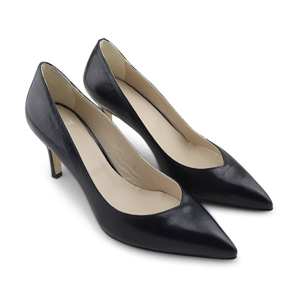Black naplak pumps with 70mm heel