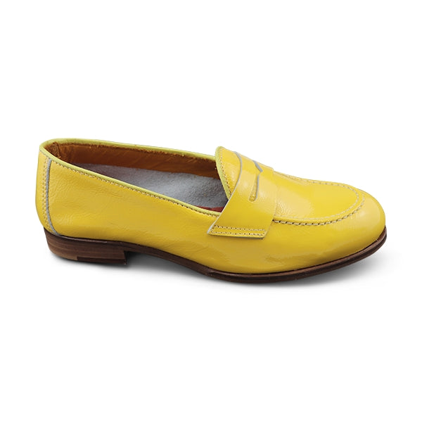 Mocassini flora naplak giallo
