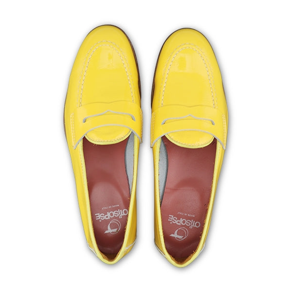 Mocassini flora naplak giallo