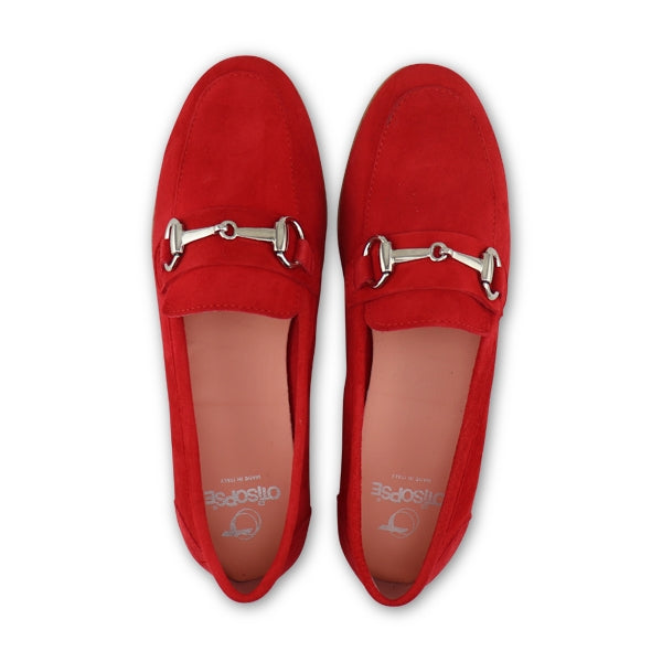 Mocassini camoscio rosso
