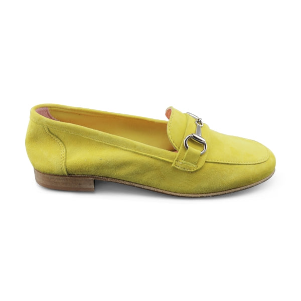 Mocassini camoscio giallo