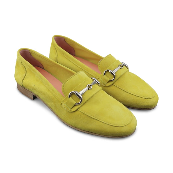 Mocassini camoscio giallo