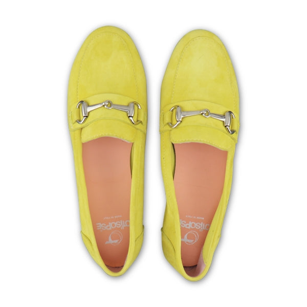 Mocassini camoscio giallo