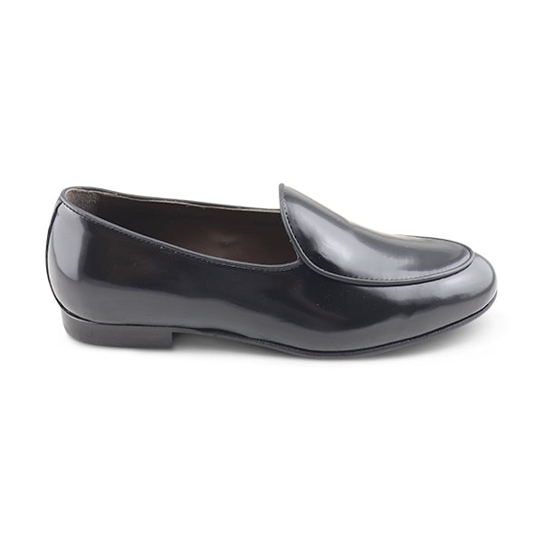 Slipper in pelle abrasivata nera