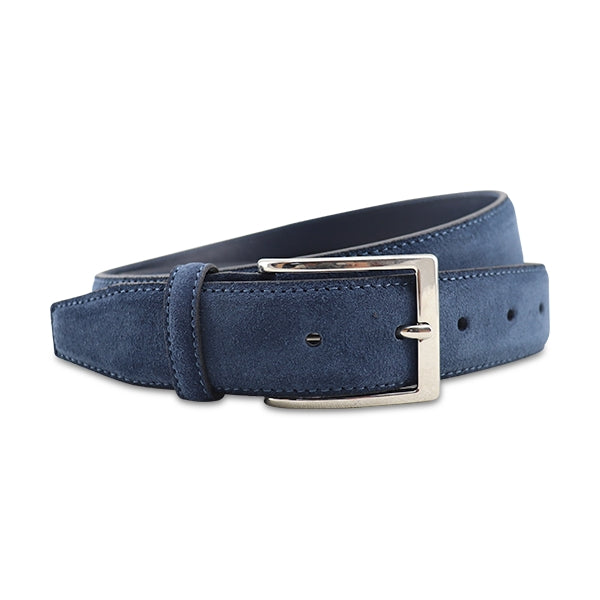 Cintura in camoscio blu