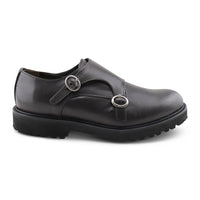 Doppia fibbia Vibram moro in pelle