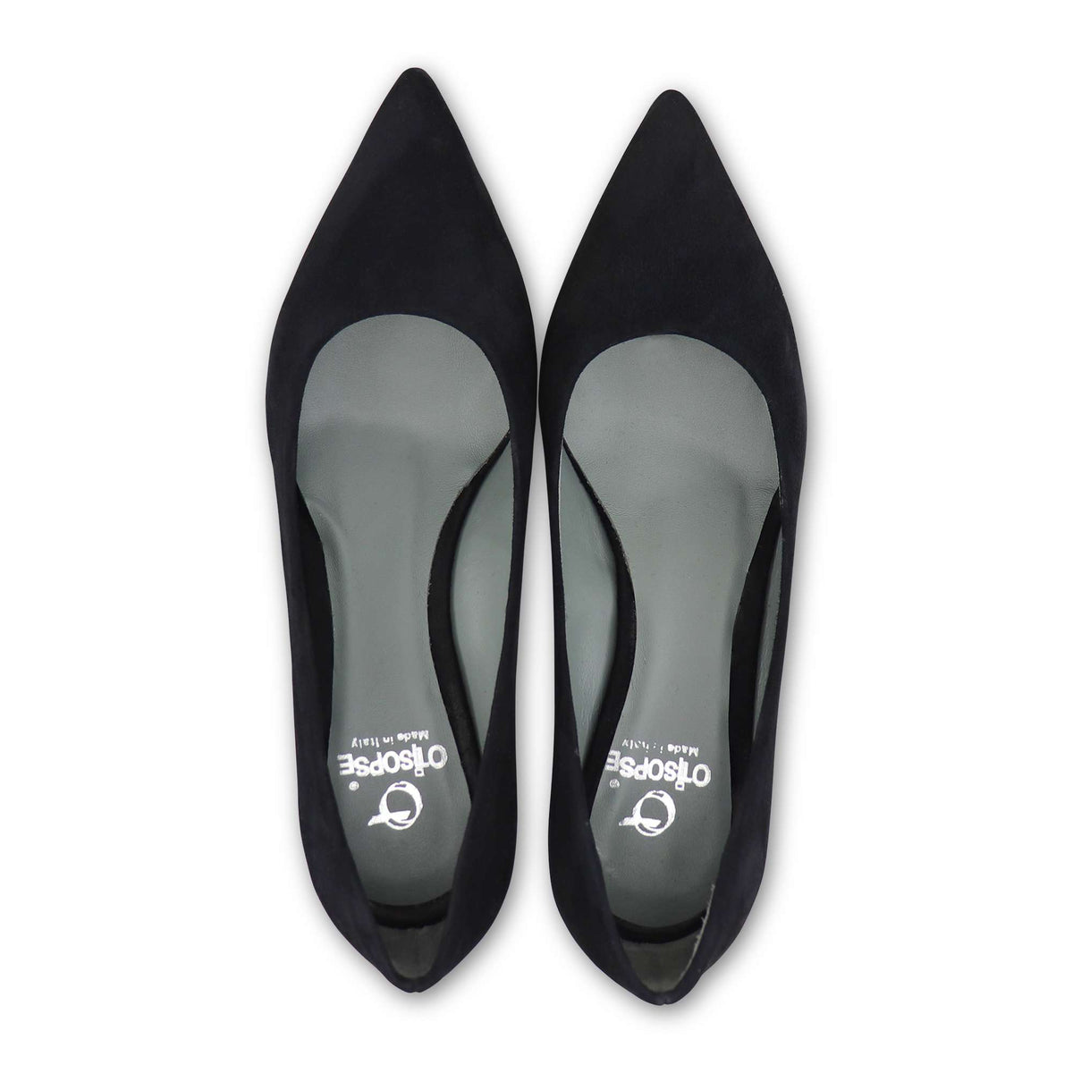 Black suede pumps heel 50