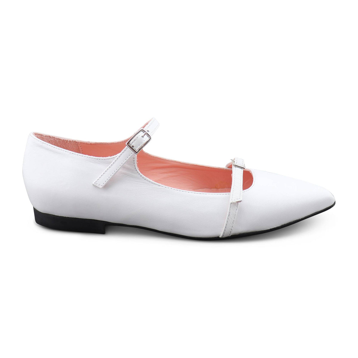 Flat shoes Imma in pelle bianca