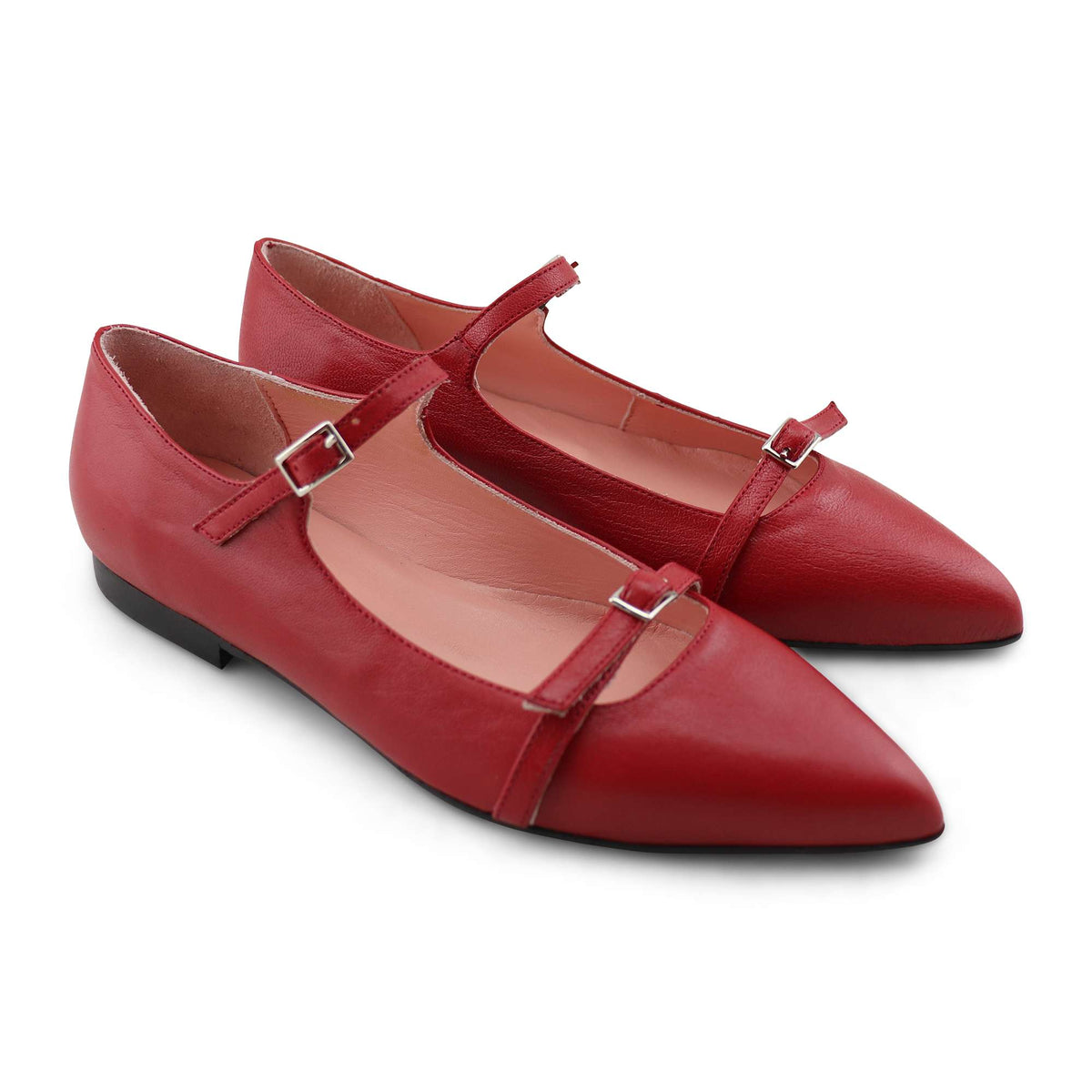 Flat shoes Imma in pelle rossa