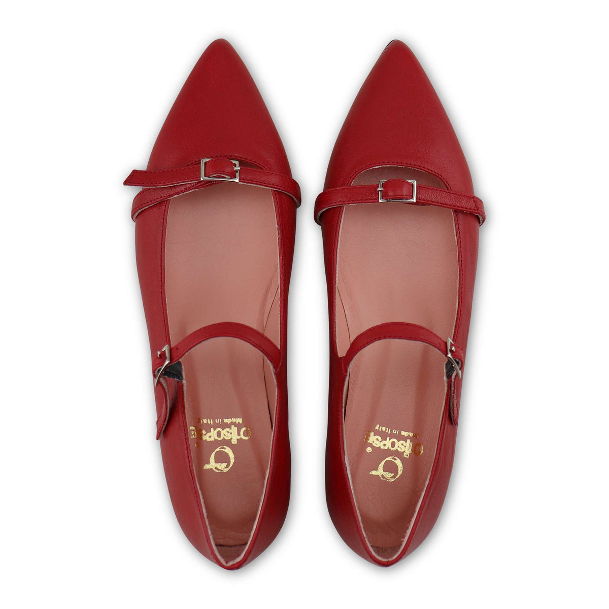 Flat shoes Imma in pelle rossa