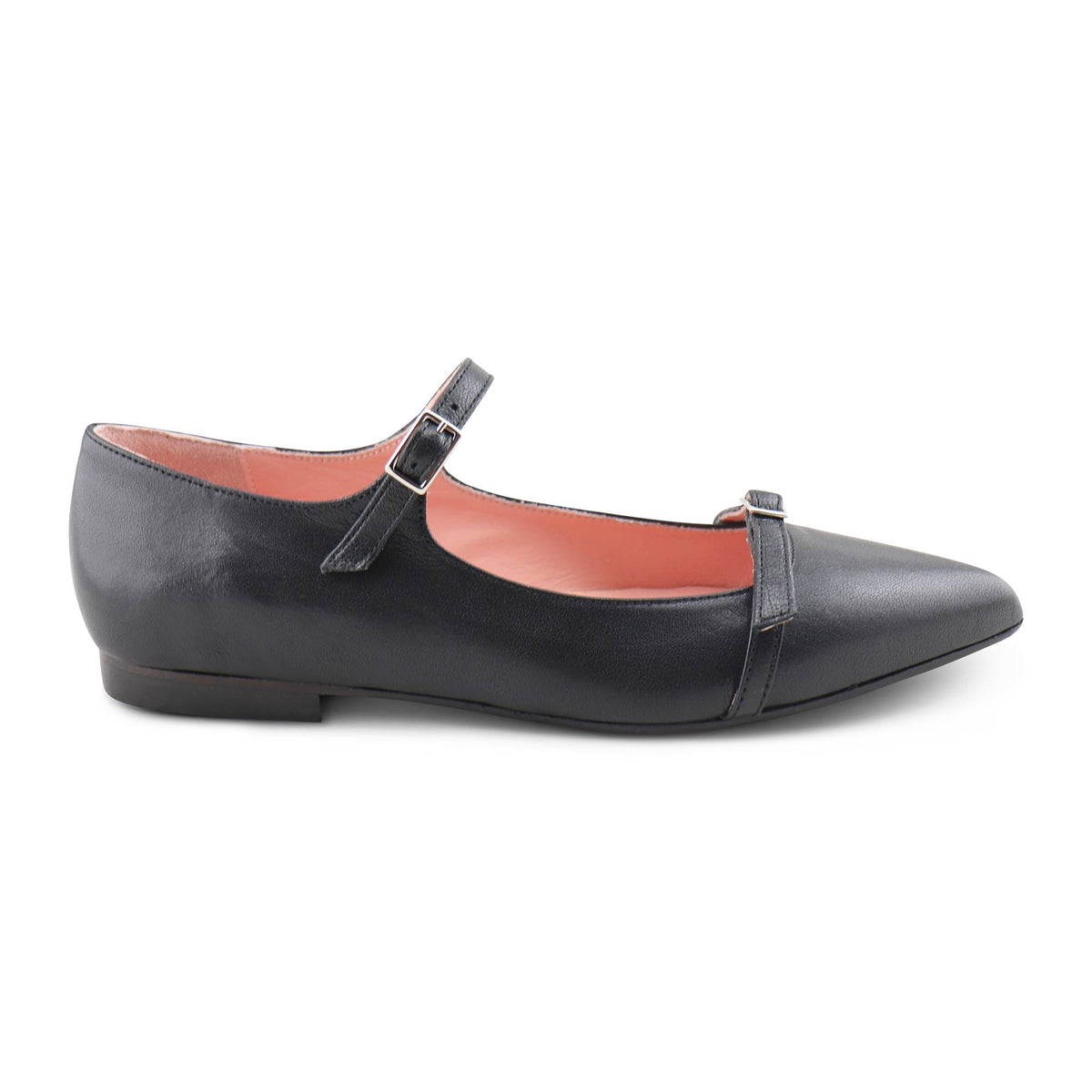 Flat shoes Imma in pelle nera