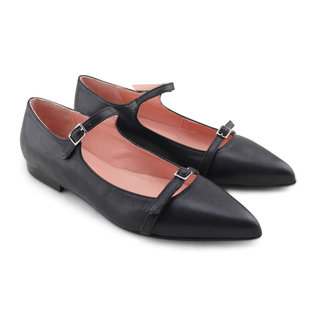 Flat shoes Imma in pelle nera