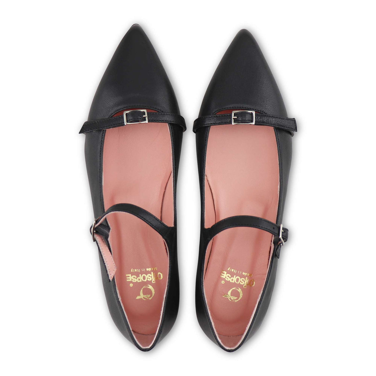 Flat shoes Imma in pelle nera