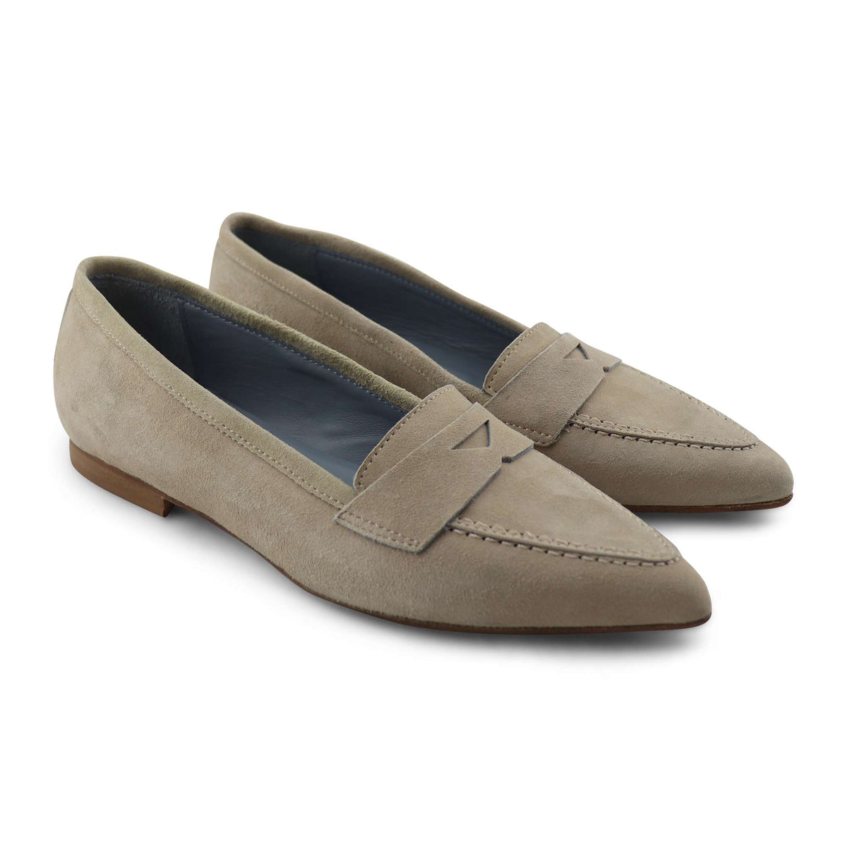Mocassini bea in camoscio beige