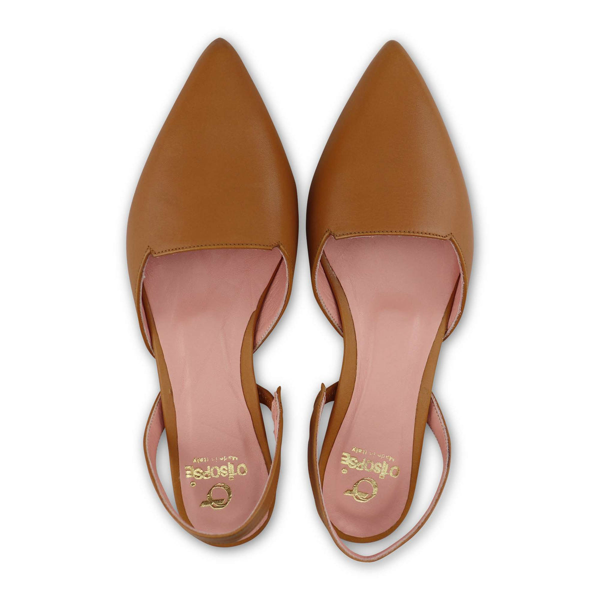 Flat shoes in pelle cuoio