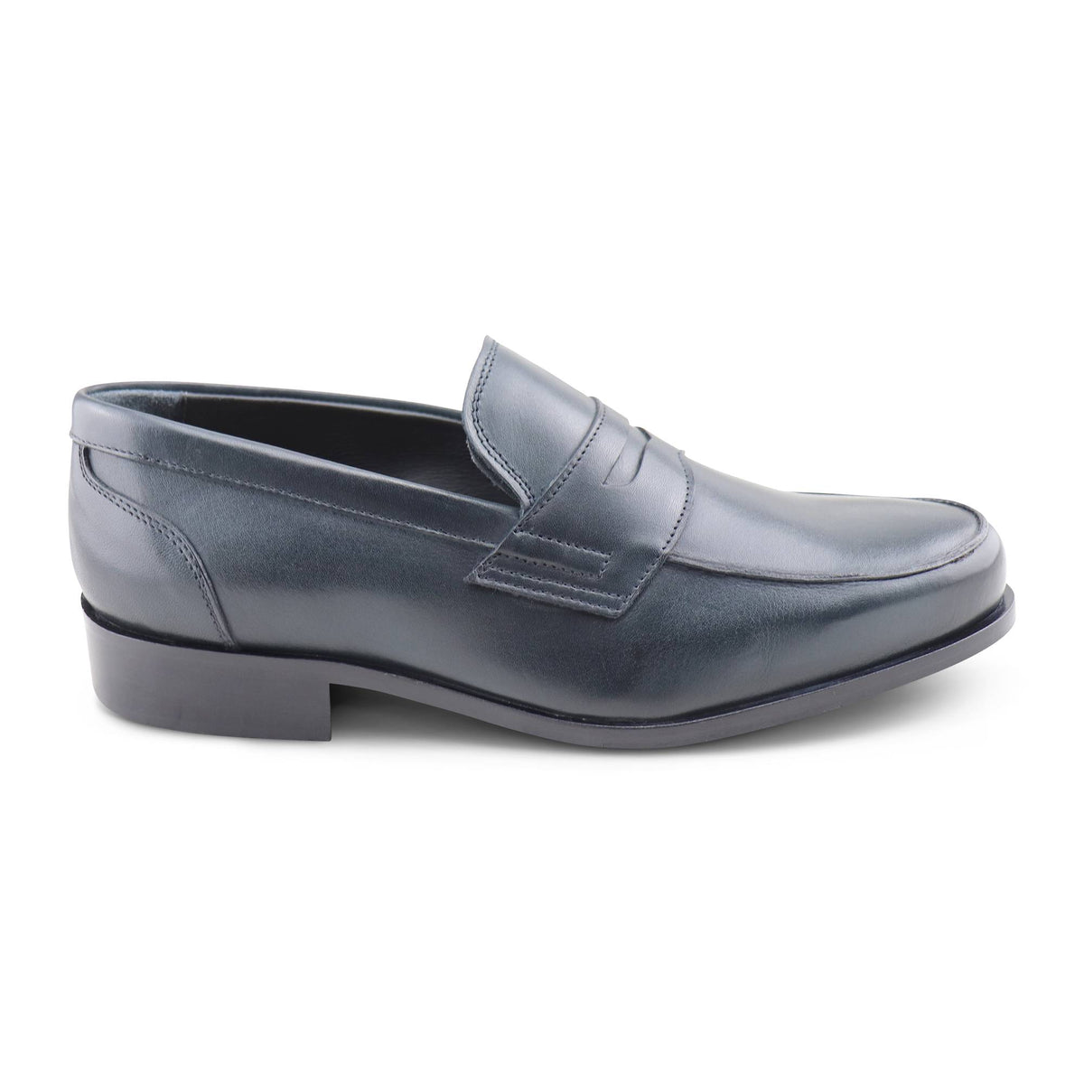 Mocassini pelle blu