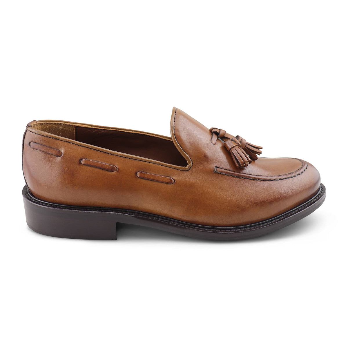 Mocassini tassel pelle cuoio