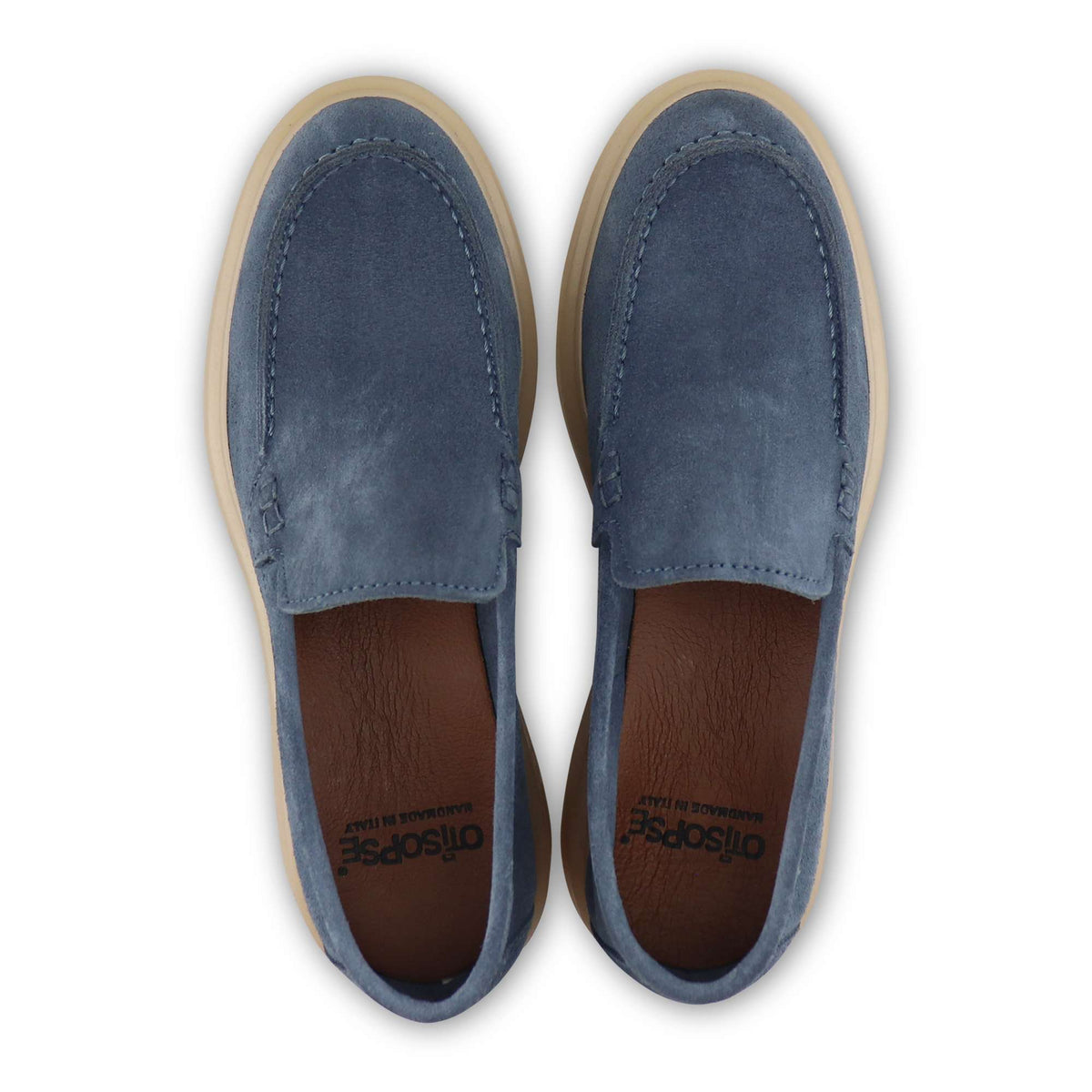 Mocassini in camoscio jeans