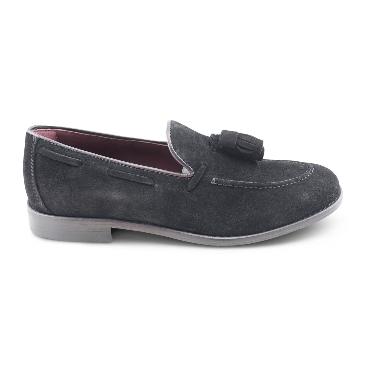 Mocassini tassel camoscio nero