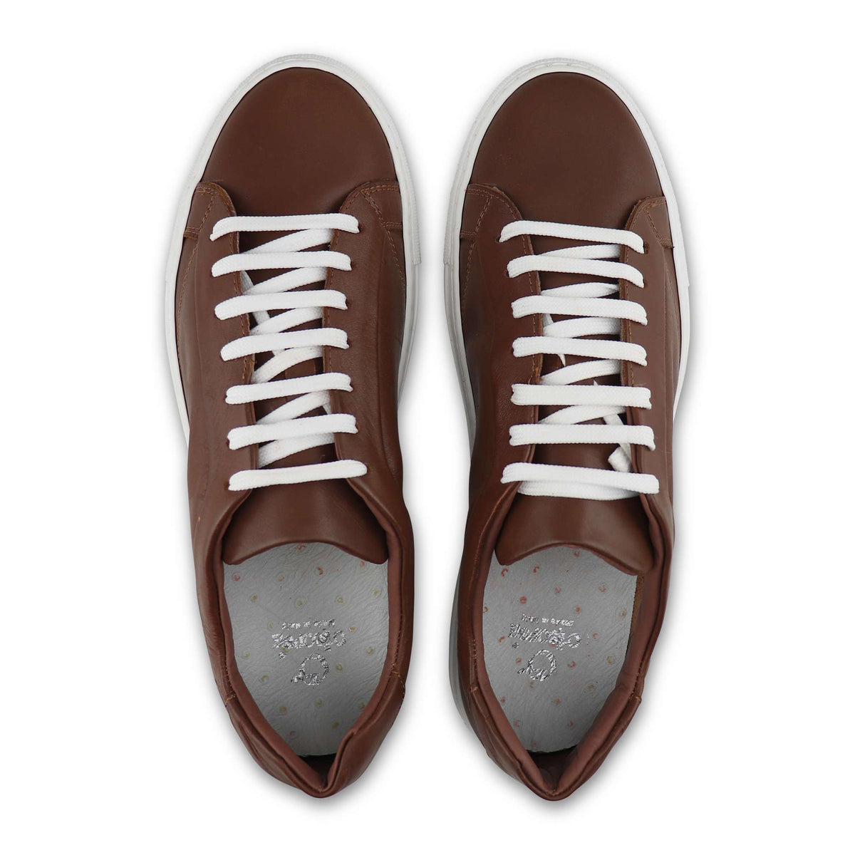 Sneakers in pelle cuoio
