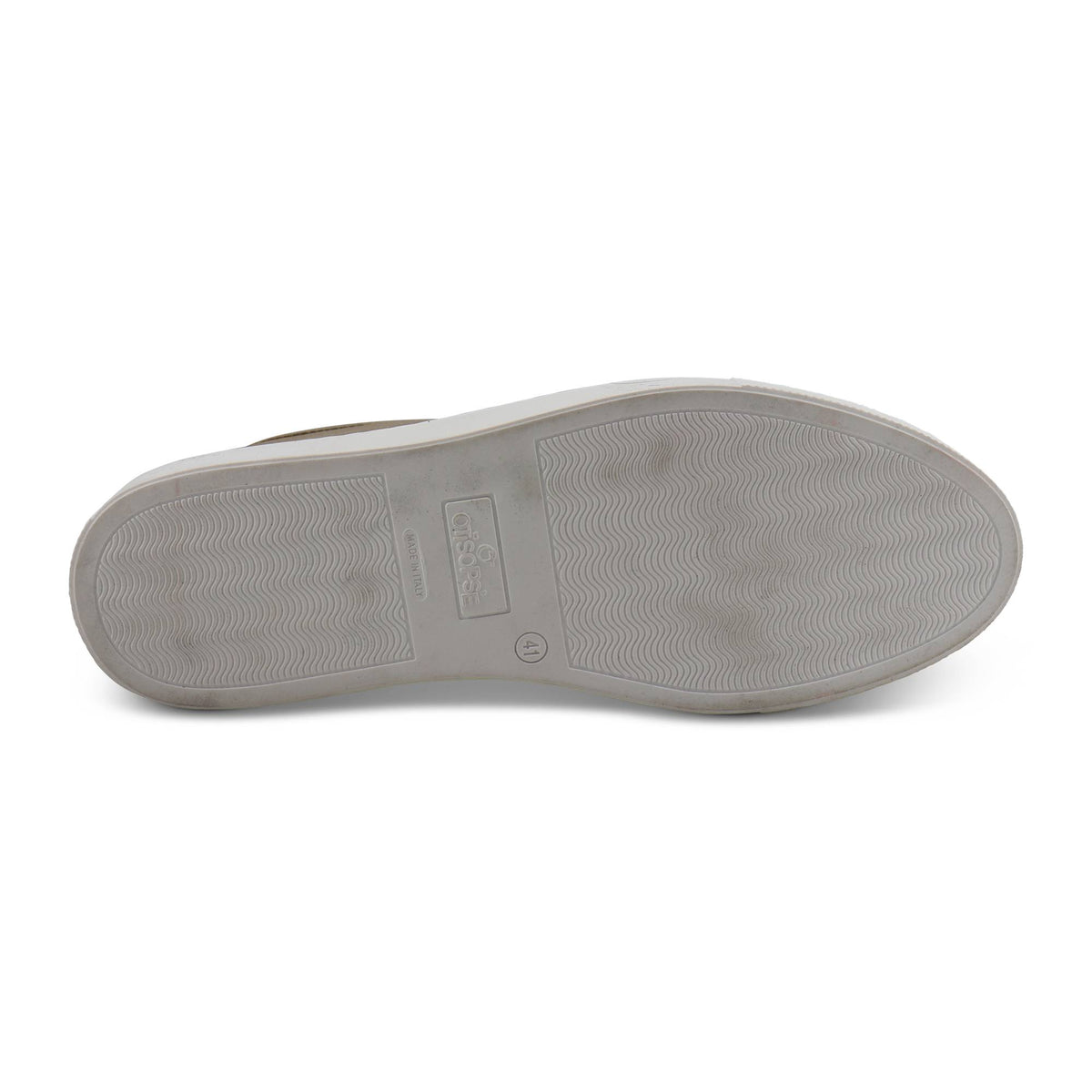 Sneakers in pelle martellata beige