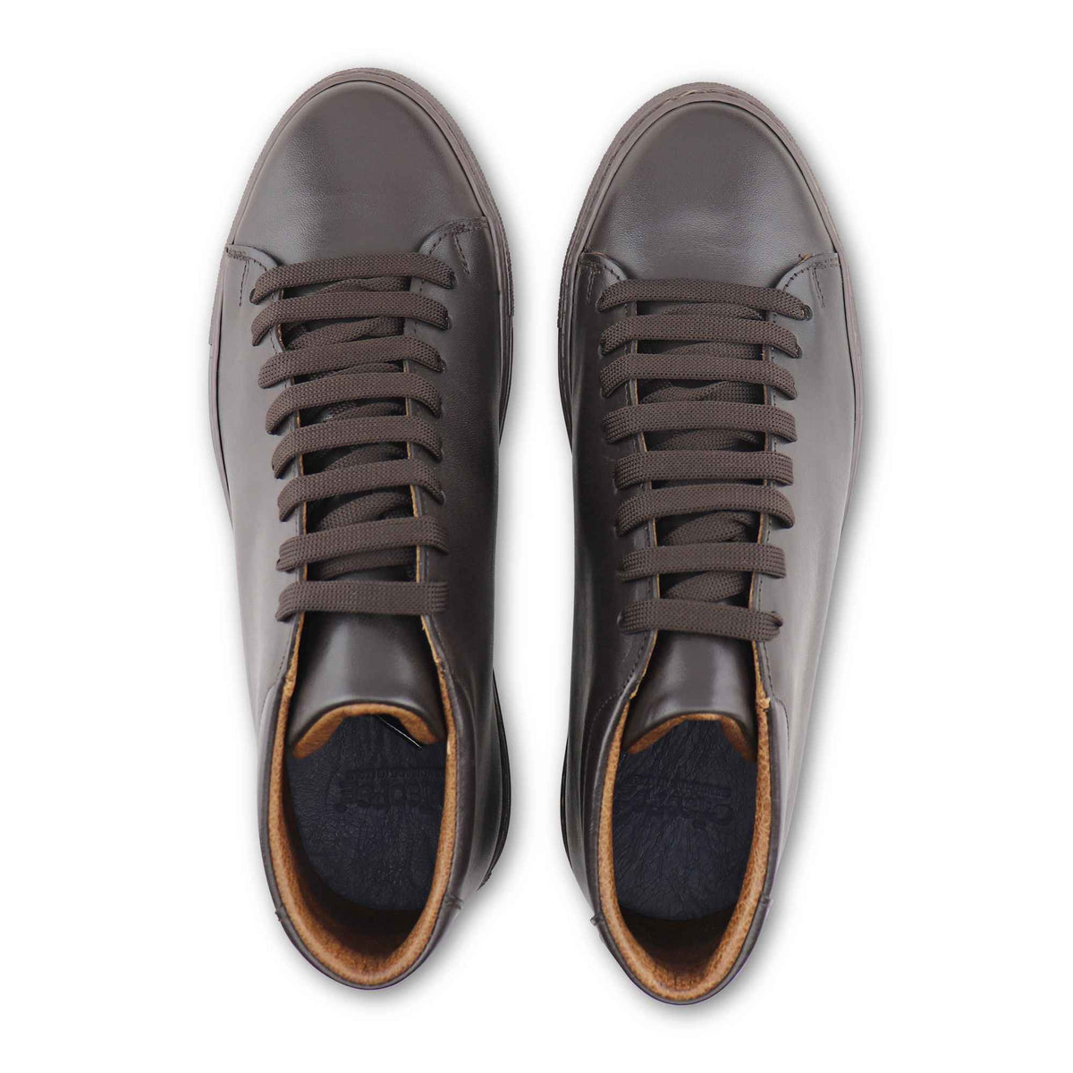 Sneakers in pelle testa di moro