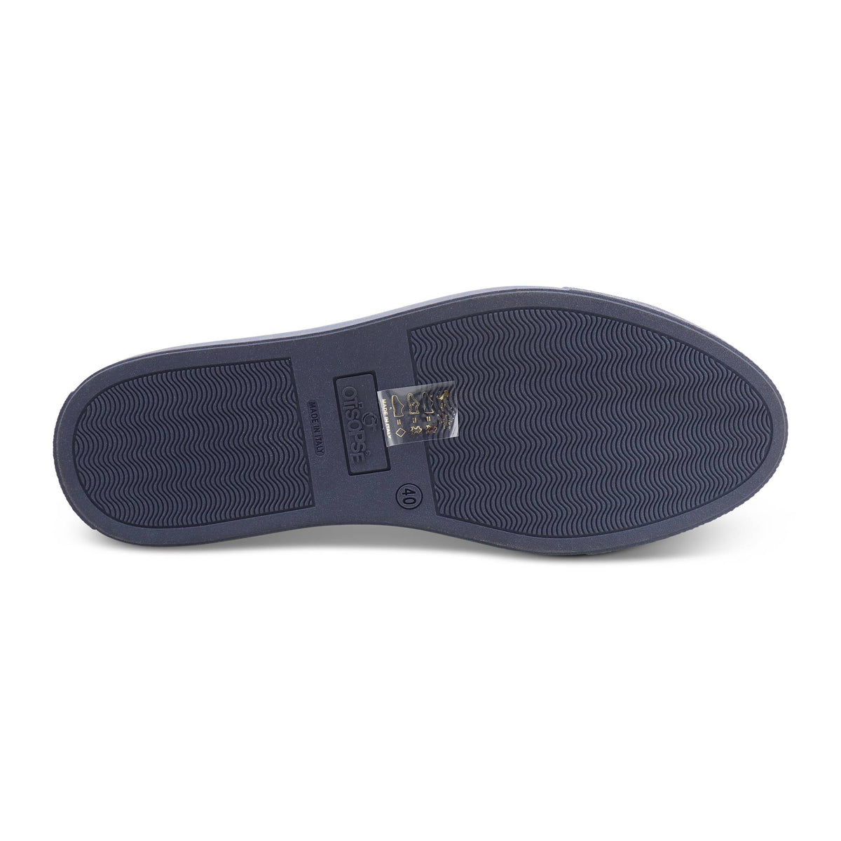 Sneakers alta in pelle blu