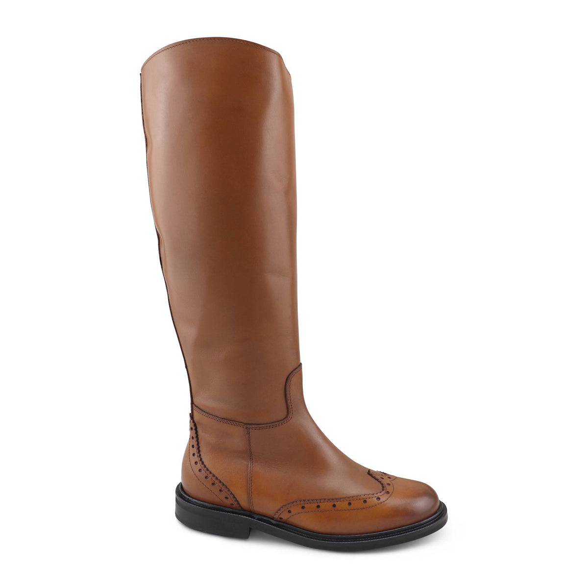 Stivale in pelle marrone