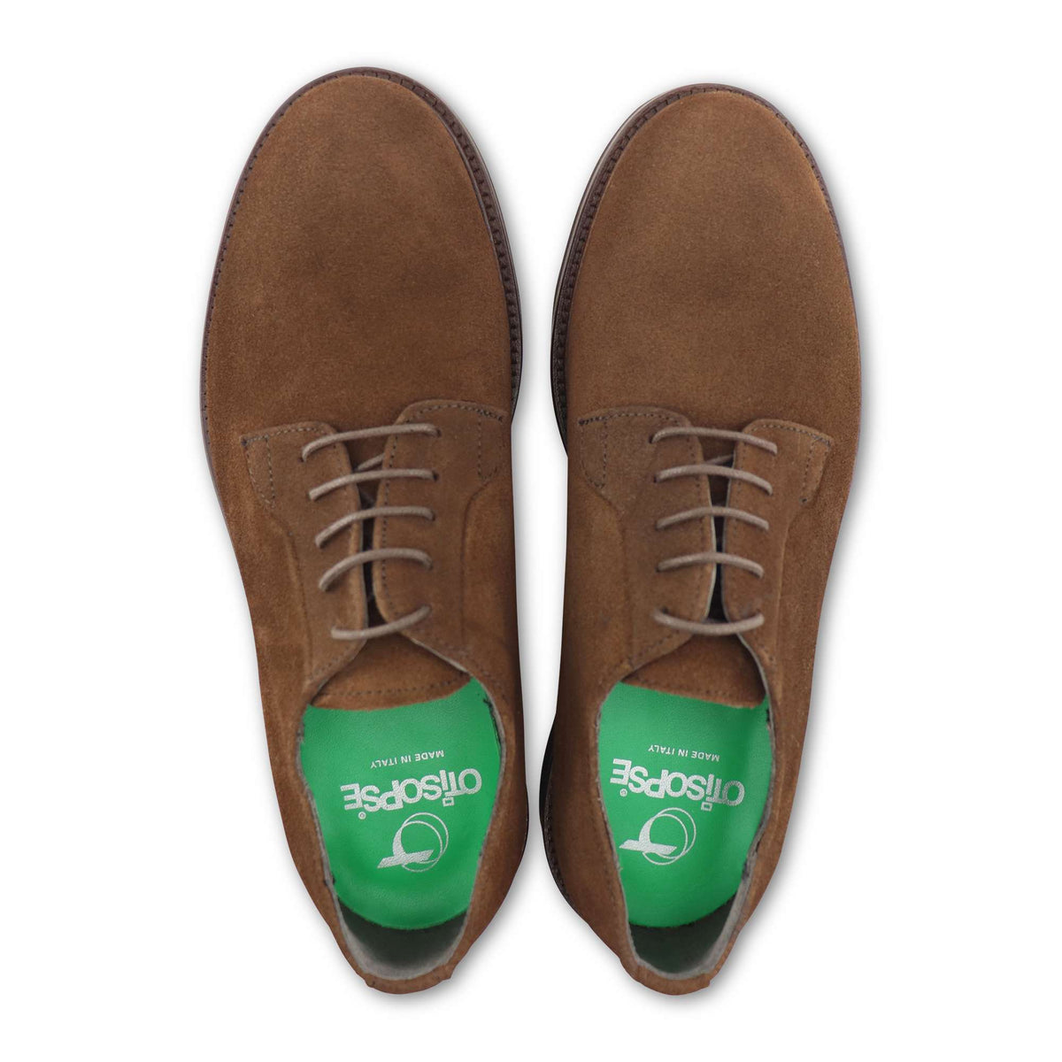 Derby in camoscio sigaro