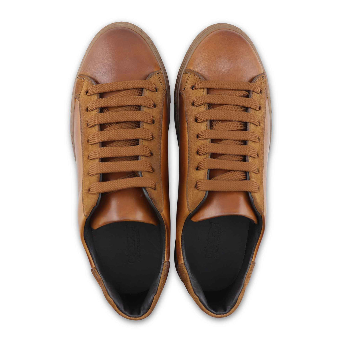 Bőr és velúr sneaker cipők barna színben