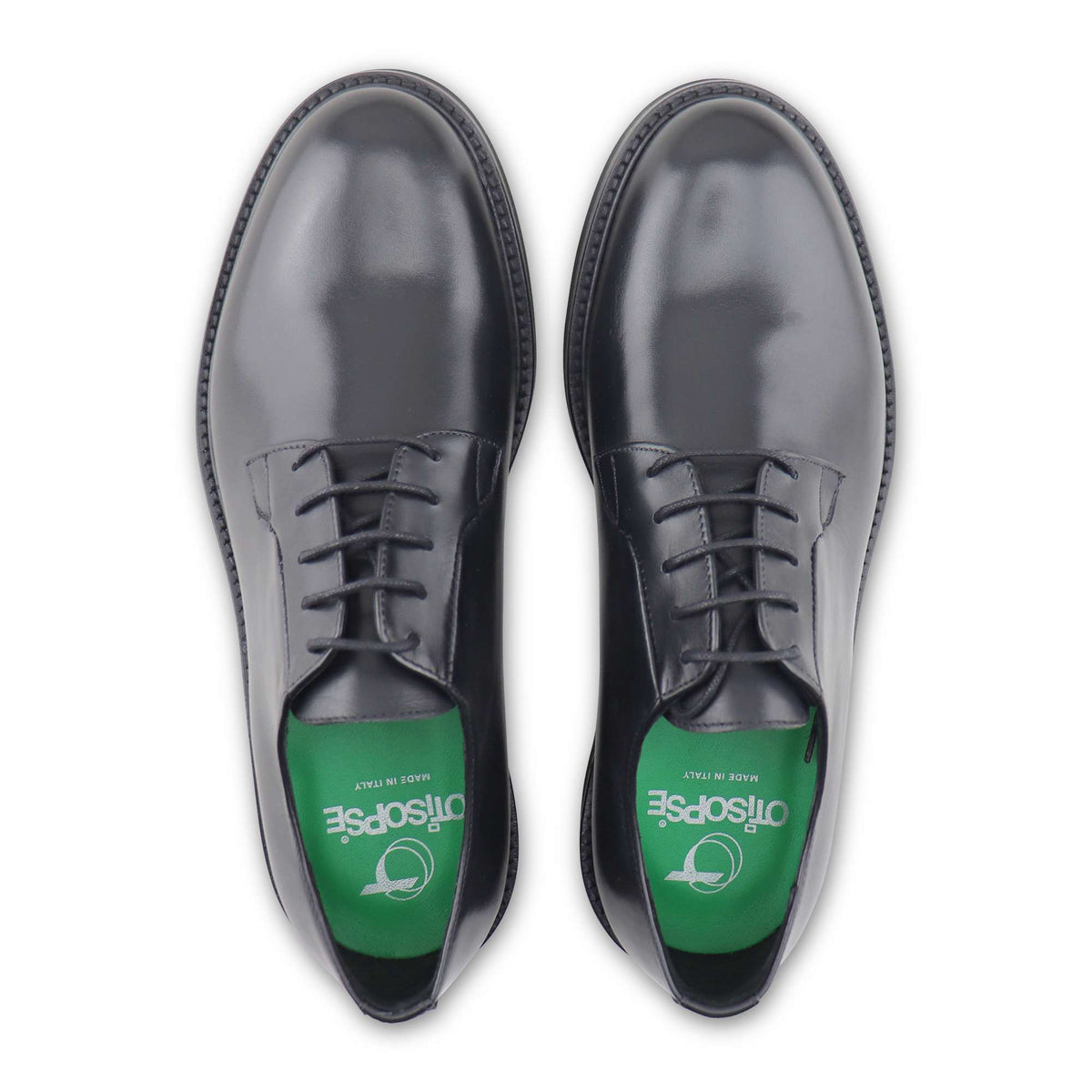 Derby in pelle nera
