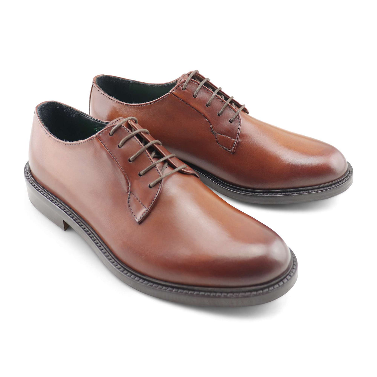 Derby in pelle tan