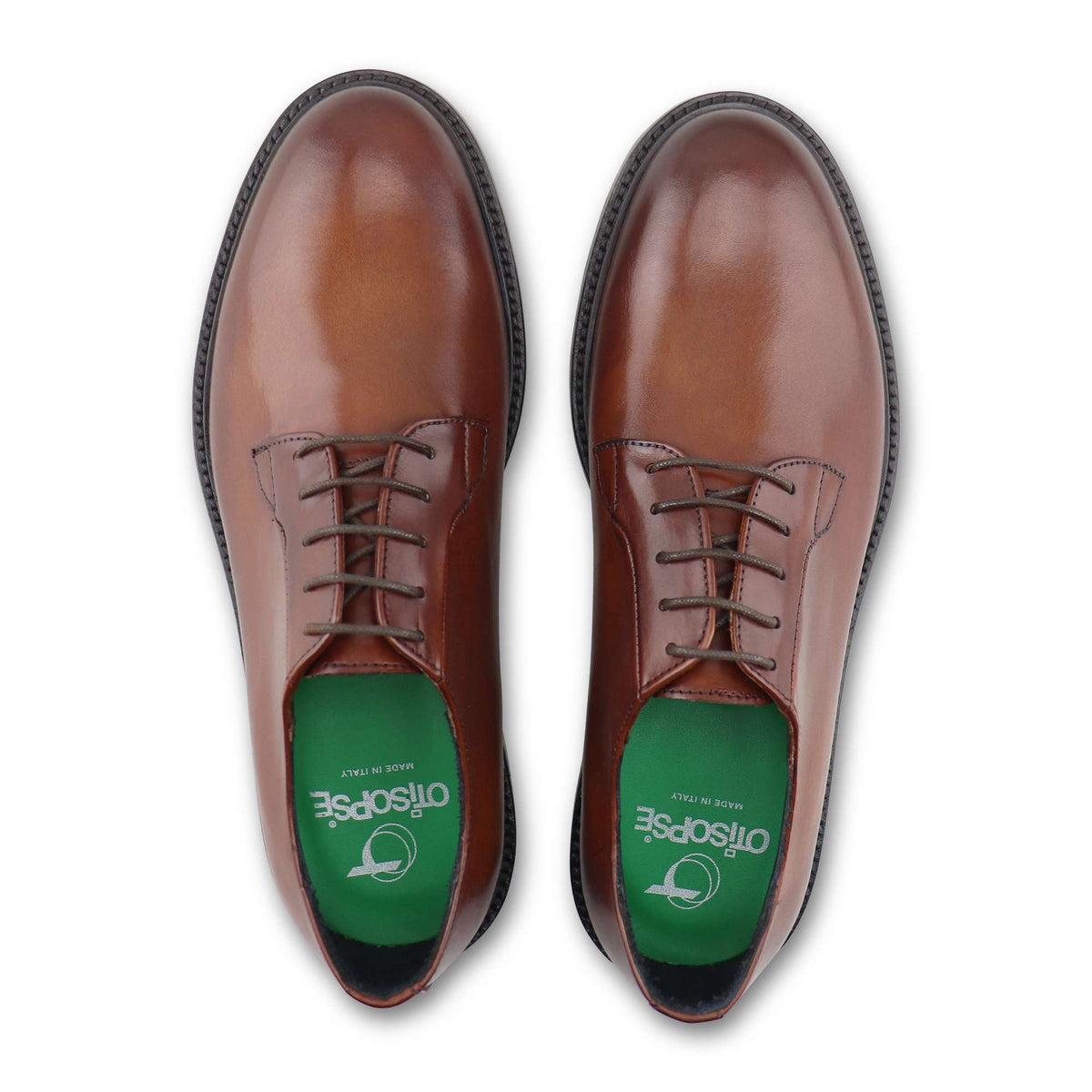 Derby in pelle tan