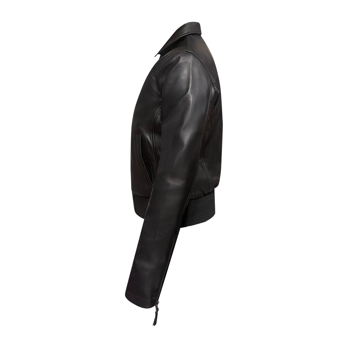 Bomber donna in nappa nera
