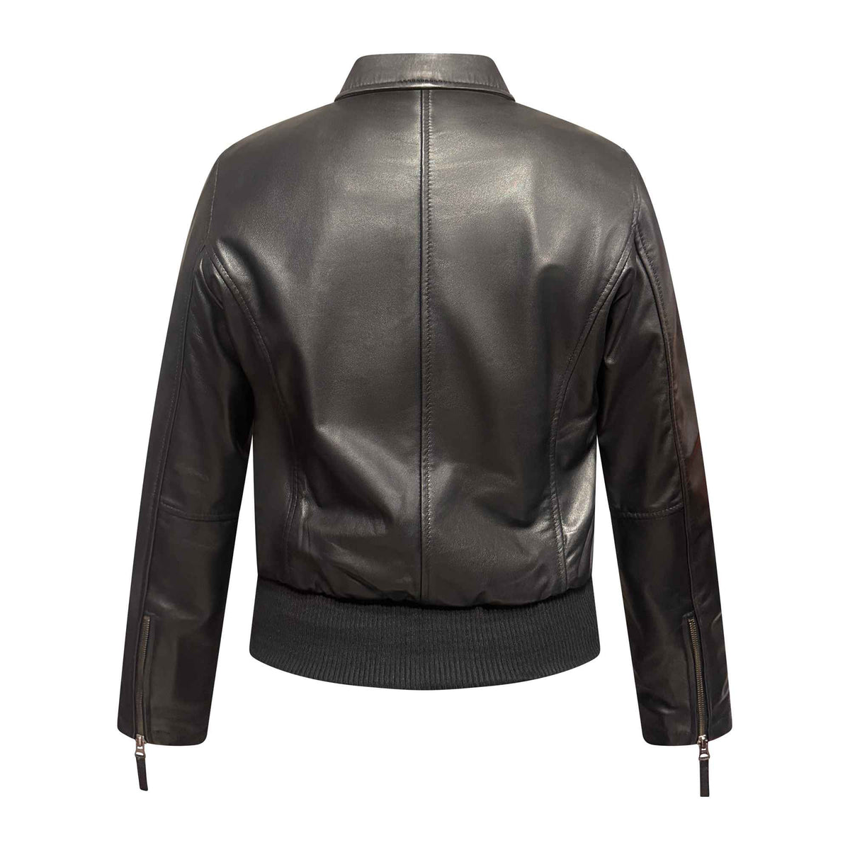 Bomber donna in nappa nera