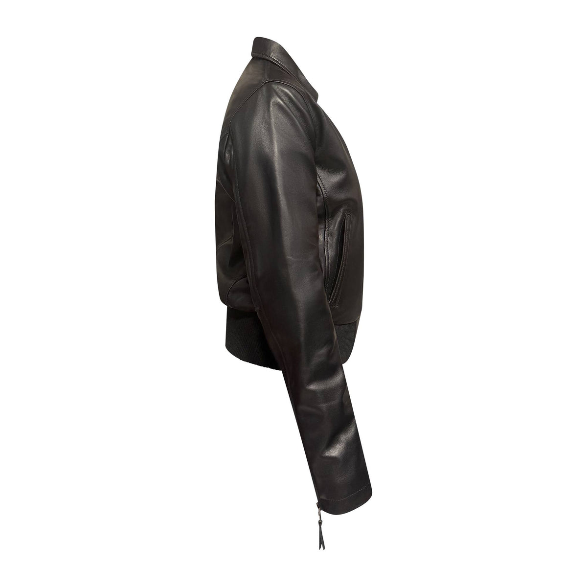 Bomber donna in nappa nera