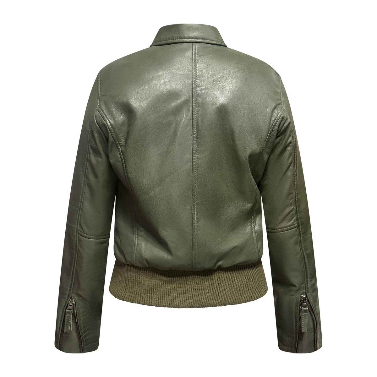 Bomber donna in nappa verde