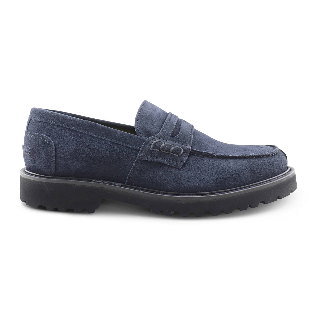 Mocassini in camoscio blu