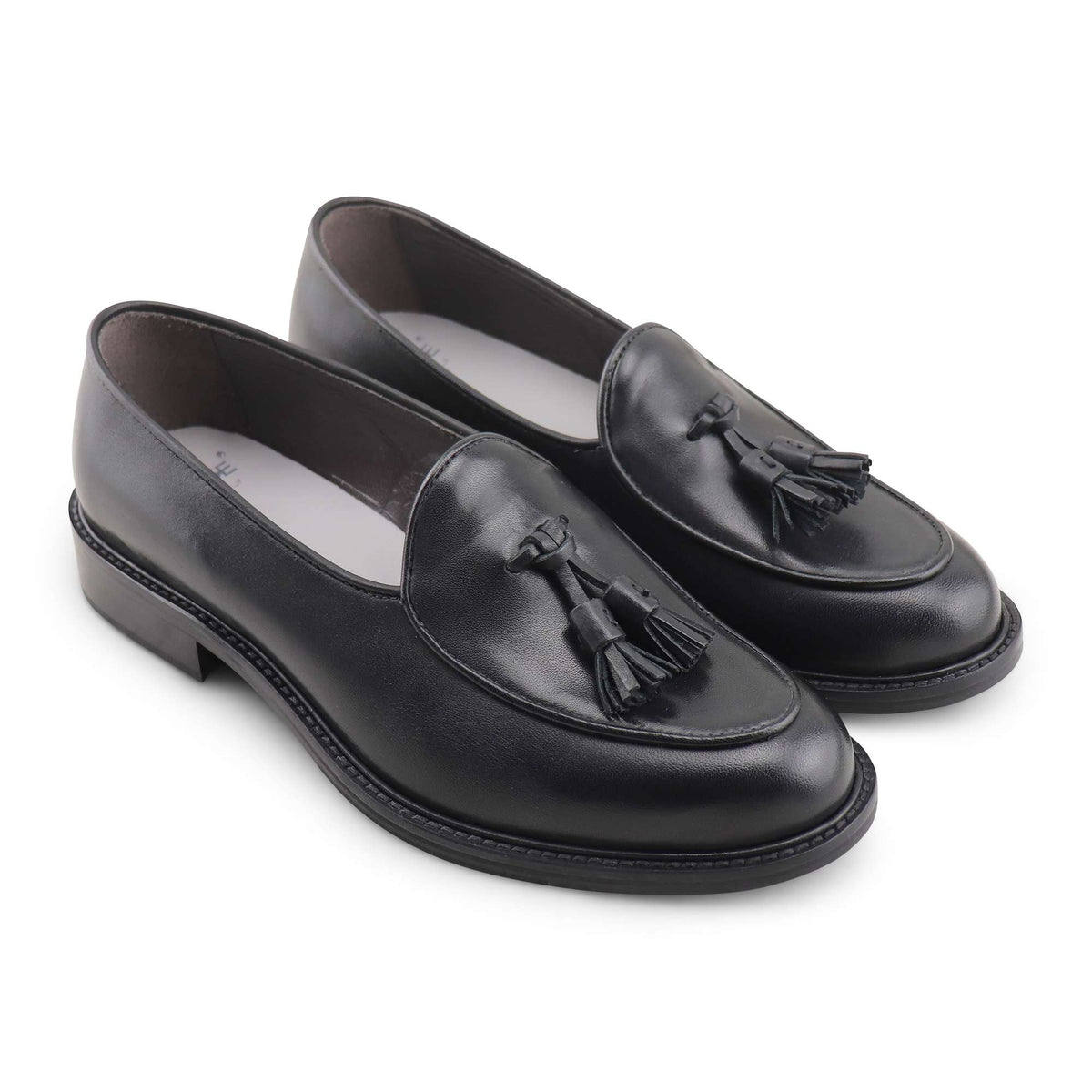 Tassel in pelle nera