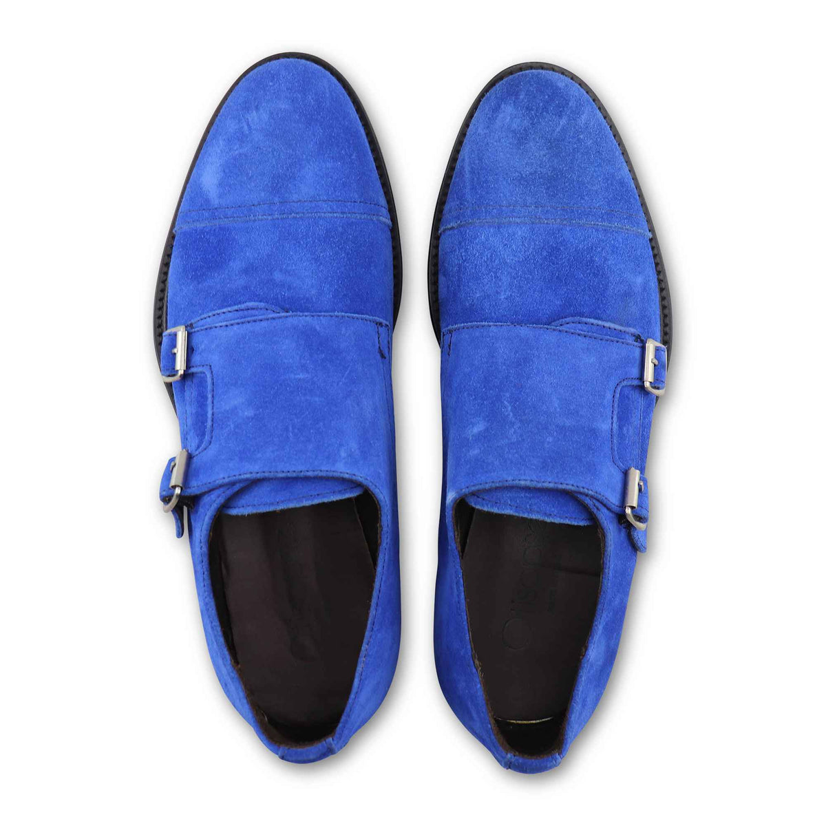 Bluette double buckle suede belt