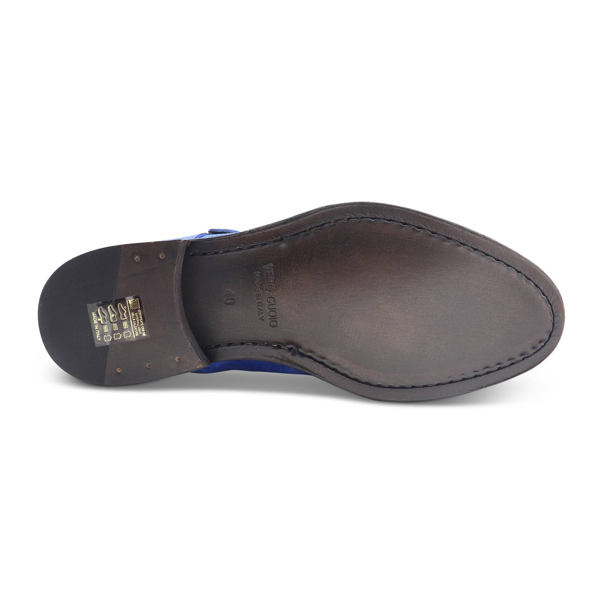 Bluette double buckle suede belt
