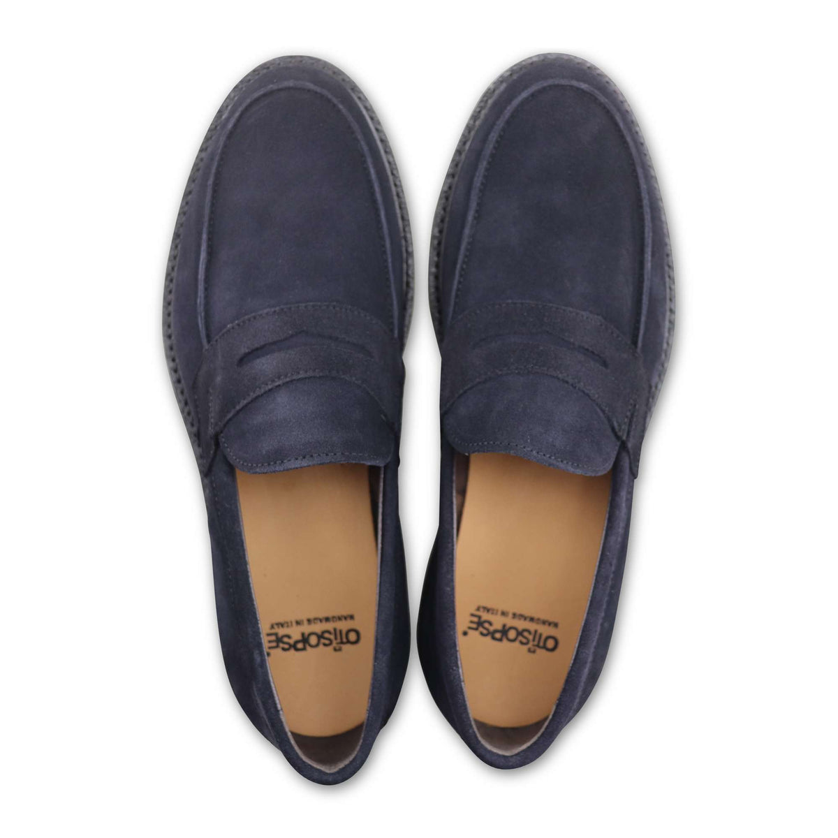 Mocassini in camoscio blu
