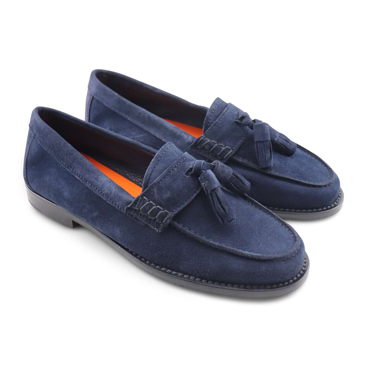 Mocassini camoscio blu
